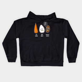 Carrot, Egg & Coffee Bean Kids Hoodie